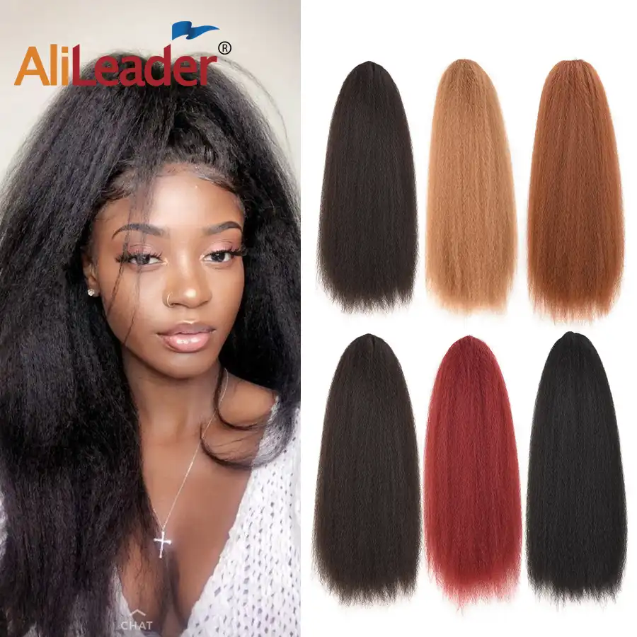 Alileader 22 Adjustable Strap Kinky Curly Yaki Ponytail Hairpiece