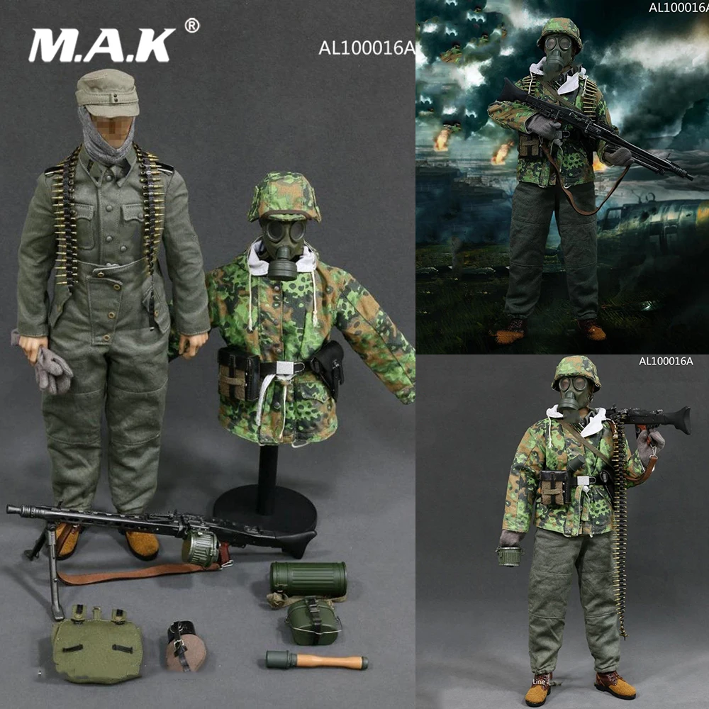 AL100016A 1/6 шкала Мужская одежда для солдат аксессуар Второй мировой войны Германия SS MG42 пулеметный Набор Модель для 1" фигурка тела