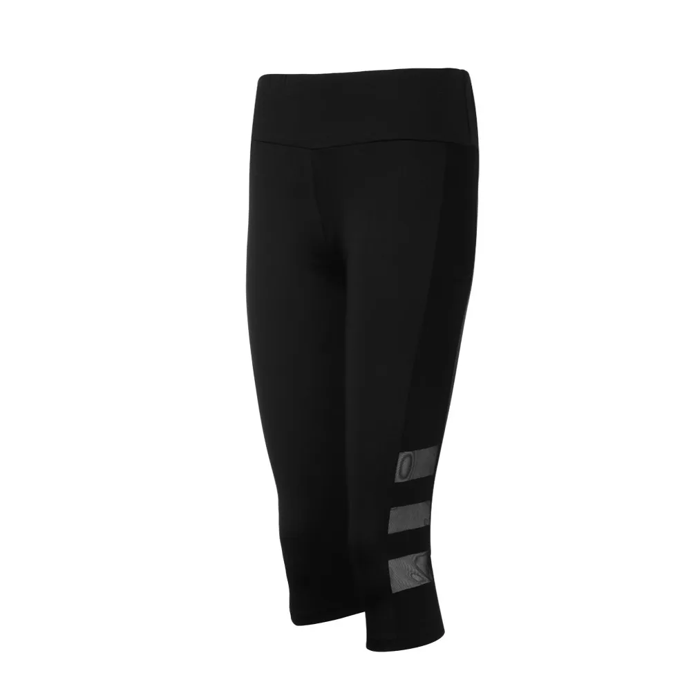 Женские леггинсы капри черные в сетку с карманами для фитнеса|legging pants|woman mesh