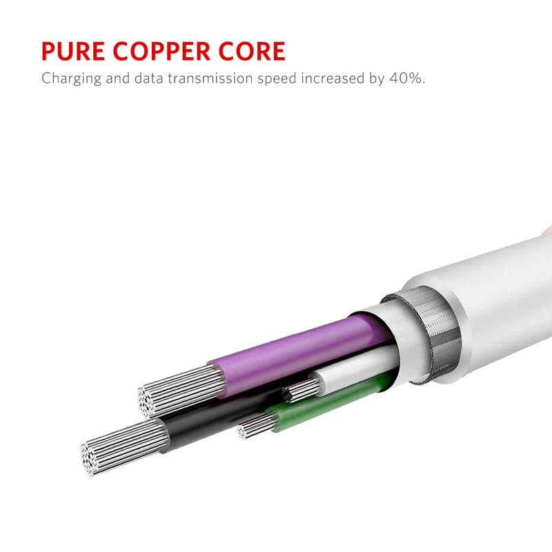 Yoobao YB402 2.1A الأبيض كابل 3 متر 2 متر 1 متر مايكرو USB كابل البسيطة USB الهاتف المحمول الكابلات ل سامسونج HTC نوكيا سوني Xiaomi هواوي