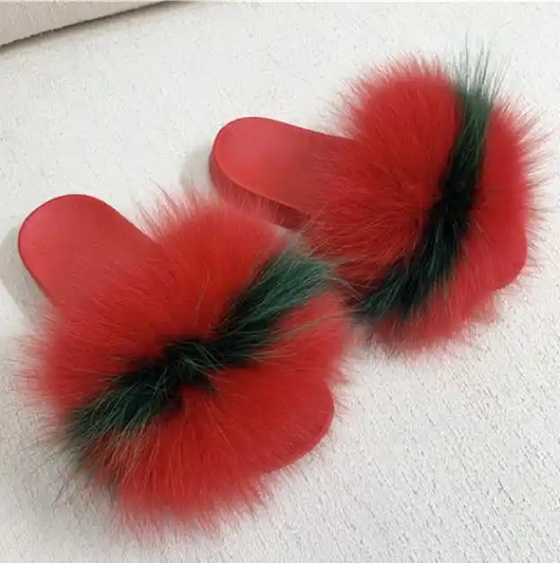 red furry slides
