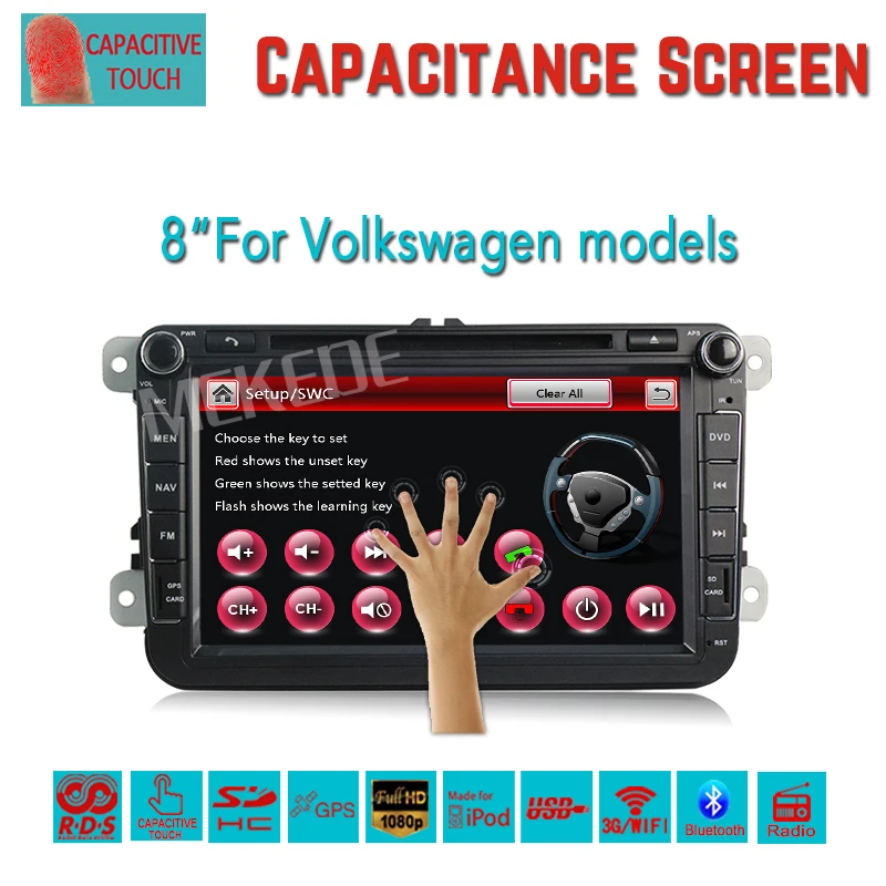 

8" Touch Screen Car DVD GPS built-in Can Bus support Original VW UI for VW Volkswagen POLO PASSAT B6 Golf 5 6 Skoda Octavia