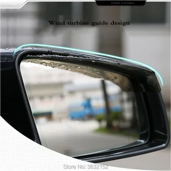 

2PCS PVC Car Rearview Mirror Rain Eyebrow Rainproof Blades Car Styling For Nissan qashqai tiida almera juke primera x-trail