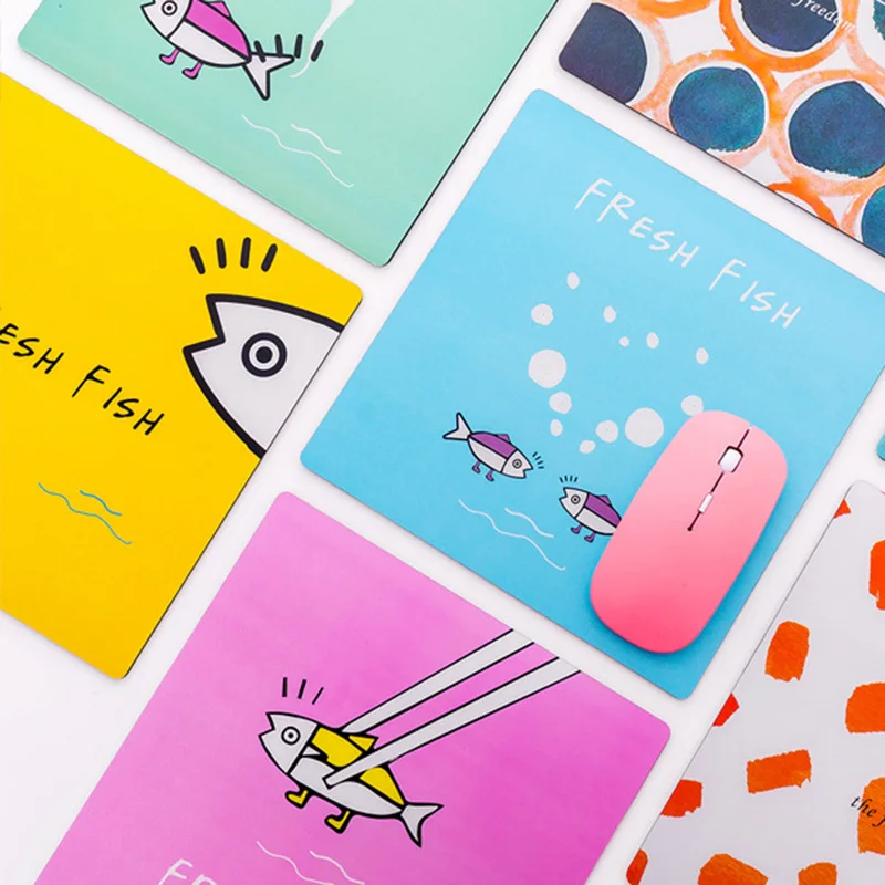 

Creative Fashion Simple Colors Carttoon Fish PVC Mouse Pad Mat Non-slip Pad For School Office Supplies Student Desk Set