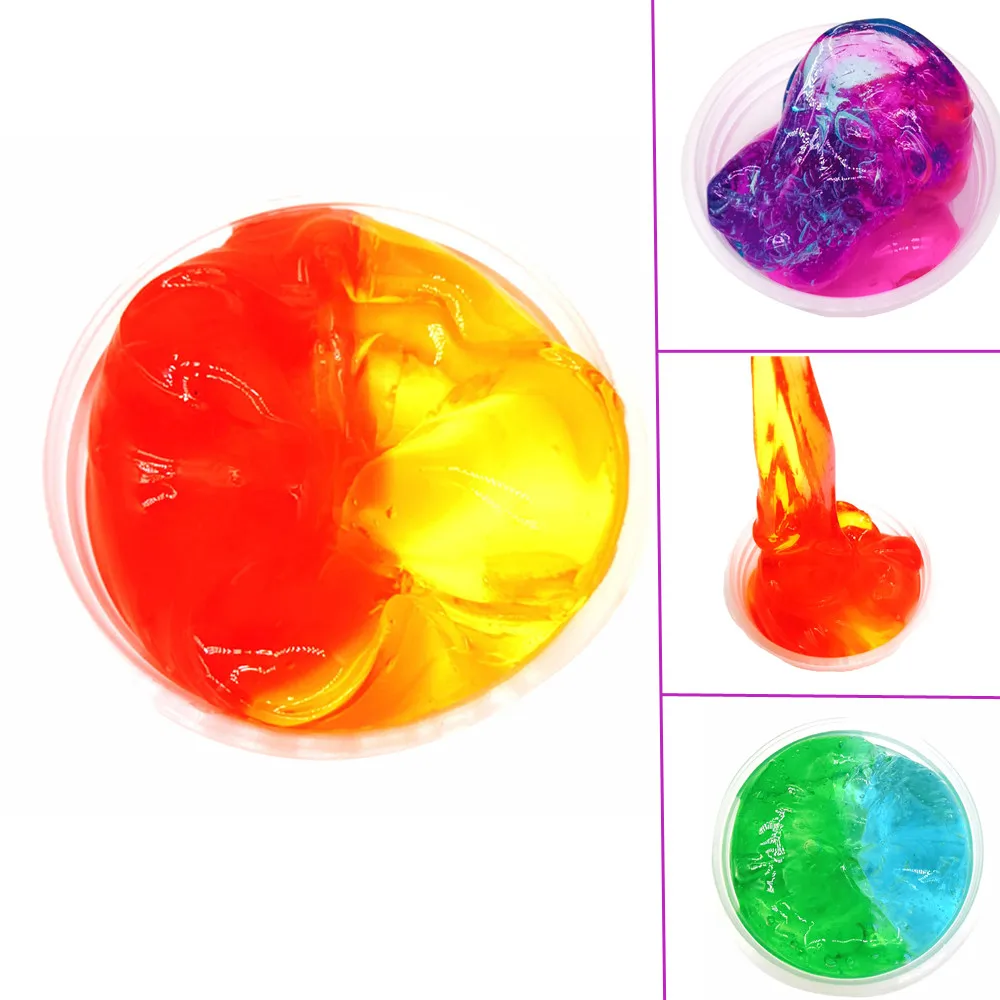 

Toys 2018 Beautiful Color Mixing Cloud Slime Kids Over 8Years Multicolor 60ml Putty Scented Stress Kids Clay slime Toy
