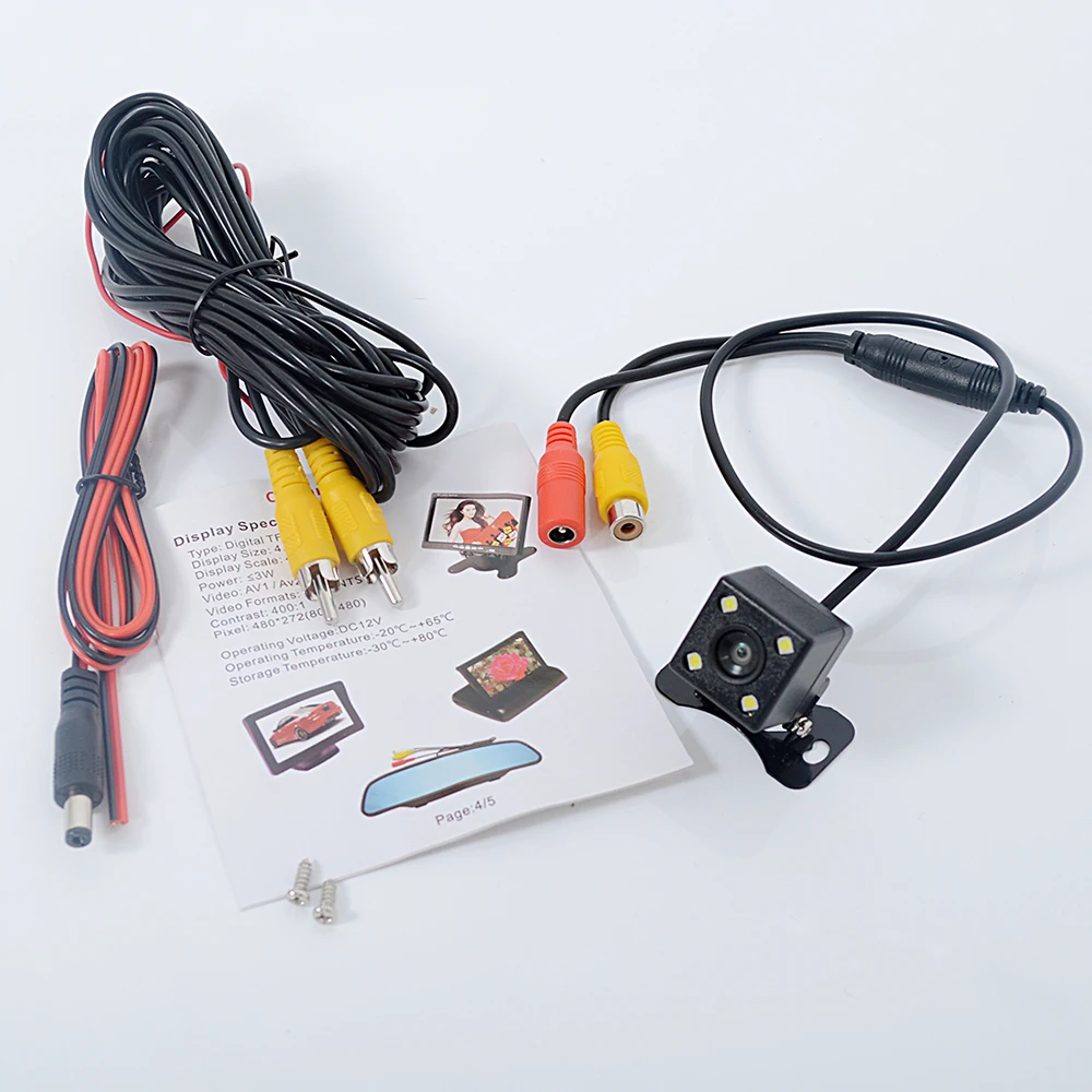 car rear view camera with 4 LED vision