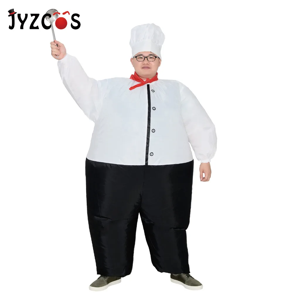 JYZCOS Забавный надувной костюм большой шеф-повара Ресторан Хэллоуин нарядное платье для женщин мужчин Пурим карнавальный надувной костюм