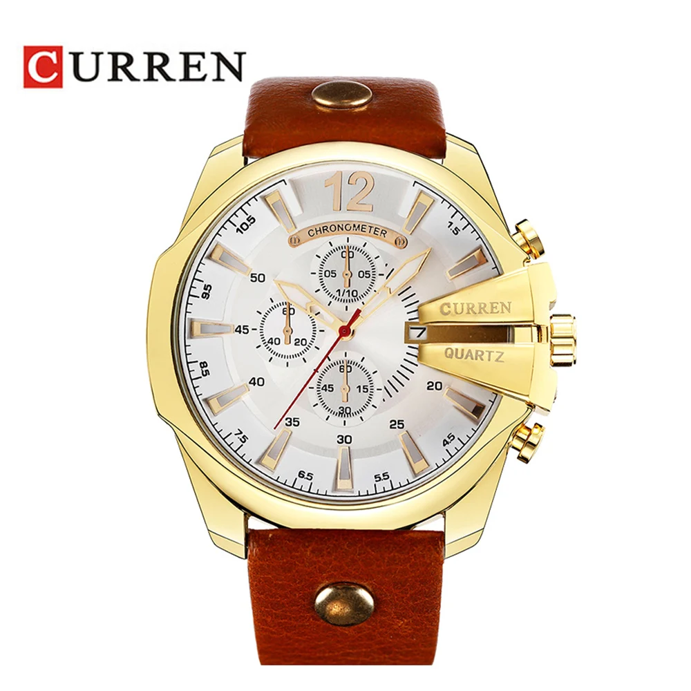 Relogio Masculino CURREN Мужские часы 2016 Топ Роскошные Популярные Брендовые Часы мужские