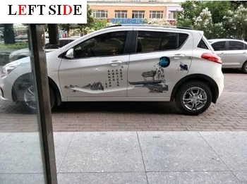 

LEFT SIDE Funny Car Stickers DIY Whole High-grade Decals Car Accessories Car Styling Stickers Camouflage Protective Film
