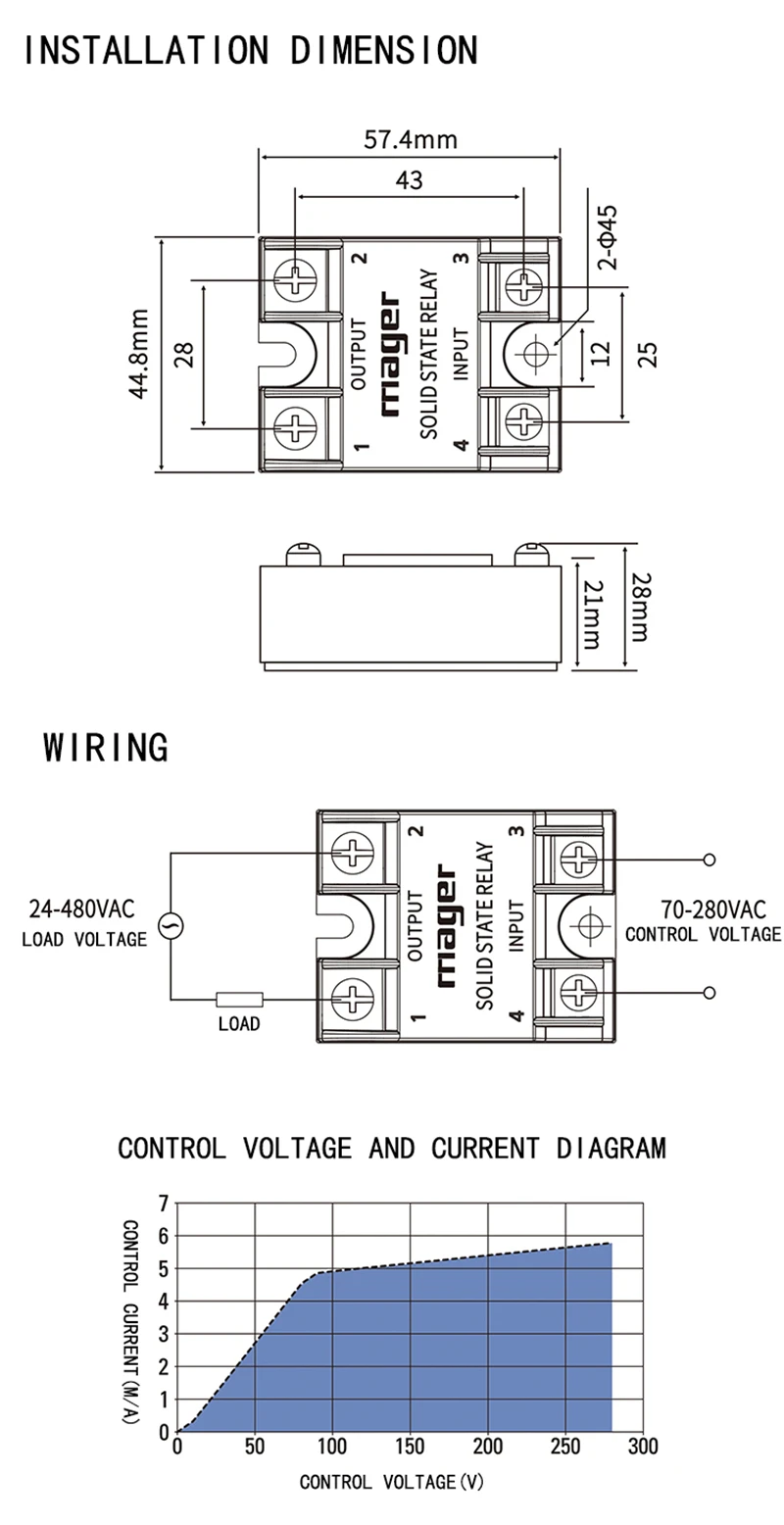 60A твердотельные реле SSR-60AA AC в AC MGR-1 A4860 твердотельные реле с защитными крышками