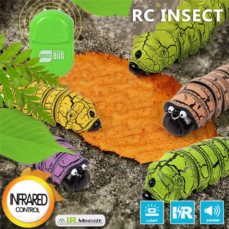 

Funny Remote Control Insect Caterpillar Plastic Infrared RC Toys For Jokes Pranks oyuncak juguetes brinquedos for boy girl D4