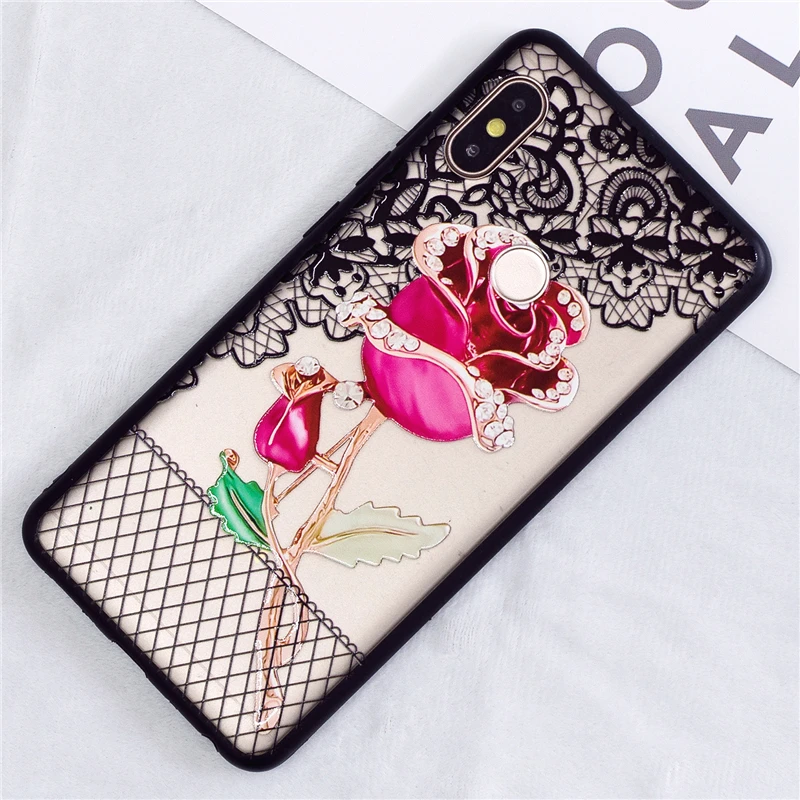 For Redmi Note 5 Case 3D Lace Flower Butterfly Phone Back Cover For Xiaomi Redmi Note 5 Pro Note 4X Sexy Floral Hard PC Fundas (5)