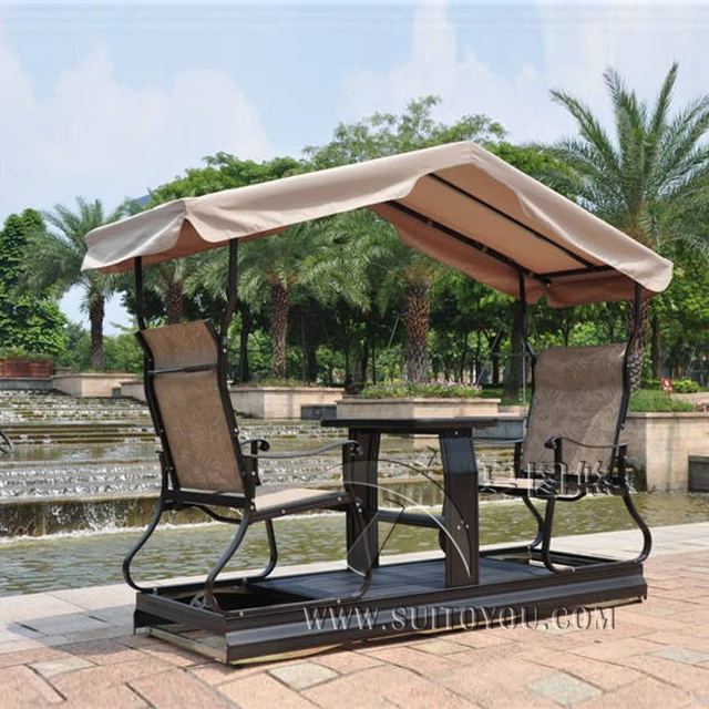 Us 569 0 Modern Outdoor 2 Seat Swing Chair Right Left Movable For S Furniture Hammock With Canopy In Patio Swings From On