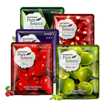 

10Pcs pomegranate cherry Aloe Olive lavender factory facial mask moisturizing oil control facial mask remove acne treatmen