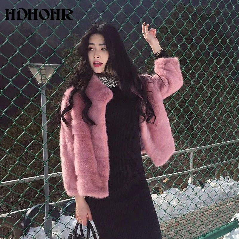 Шуба HDHOHR Женская теплая зимняя шуба из натурального меха норки для путешествий и