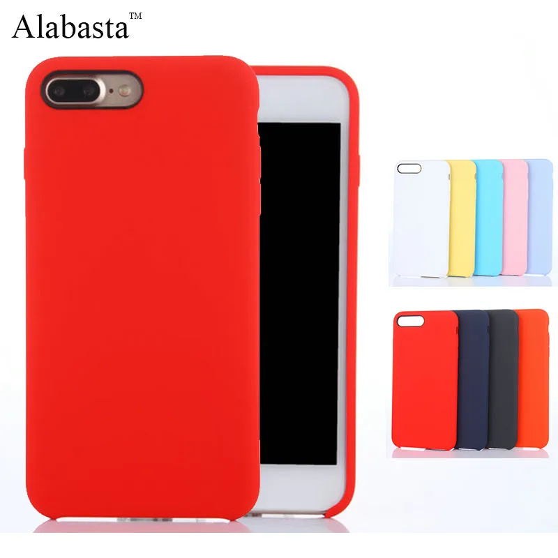 

For iPhone 8 case Original liquid Silicone Case For iPhone 7 Plus 4.7&5.5 Phone Cover back case Luxury Phone Accessorie Alabasta