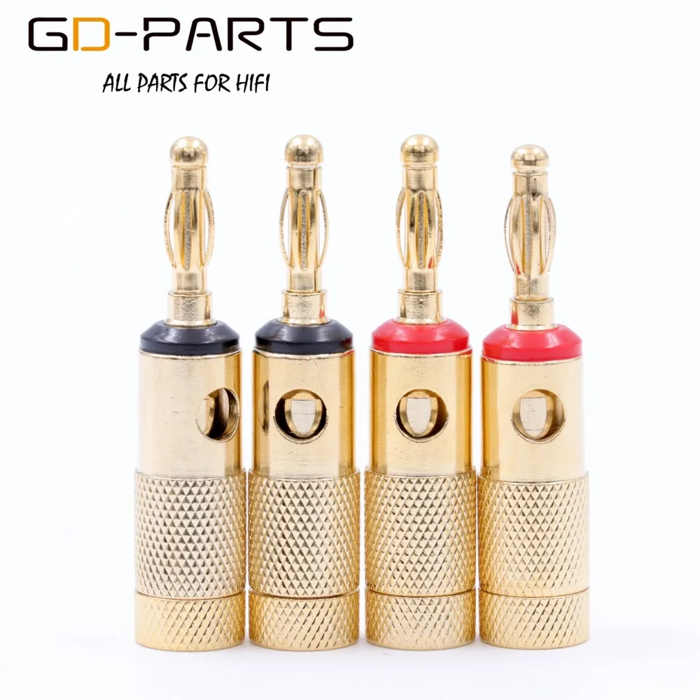 Gold Plated Brass Speaker Banana Plug 4mm Female Binding Post Connector Jack Speaker Cable Terminal Hifi Audio Amplifier DIY 4PC Gold Plated Brass Speaker Banana Plug 4mm Female Binding Post Connector Jack Speaker Cable Terminal Hifi Audio Amplifier DIY 4PC