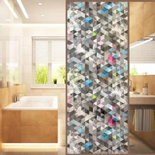 120*58 см Тропическое растение Фламинго КИТ Геометрическая витражная наклейка статическая клейкая скользящая дверная оконная пленка конфиденциальность