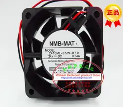 Новый оригинальный NMB 2410ML-05W-B80 DC24V 0.34A 60*60*25 мм 6 см преобразователь частоты Вентилятор охлаждения