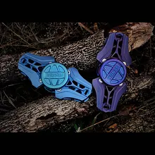 Спиннер из титанового сплава с двумя листами, ручной Спиннер, светится в темноте, EDC, Спиннер для взрослых, антистресс, Детская забавная игрушка