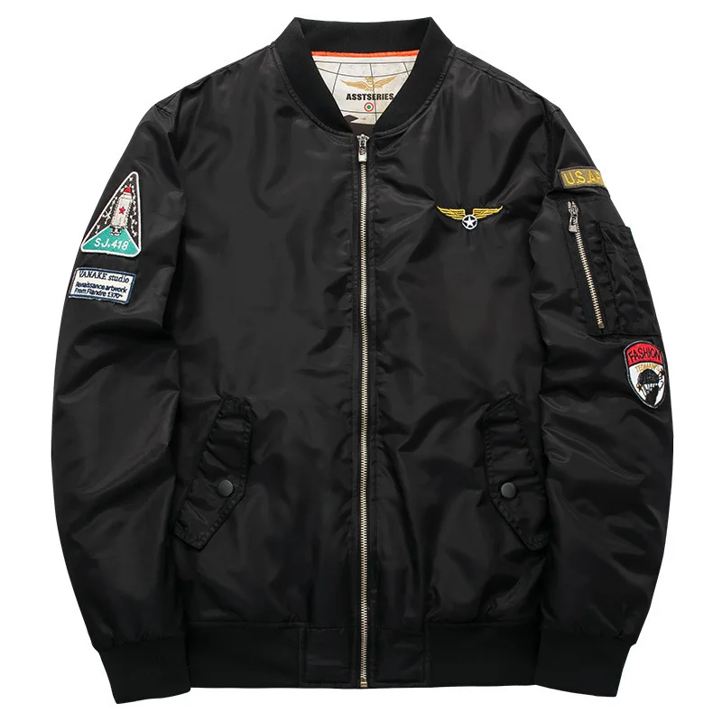 2109 autumn and winter large size men's cotton coat sports leisure collar jacket air force No. 1 MA01 pilot baseball uniform