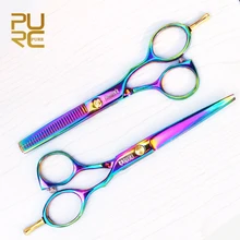 PURC Hot sale Hair scissors professional hith quality 6.0inch hair cutting 5.5inch hair thinning scissors hair set free shipping
