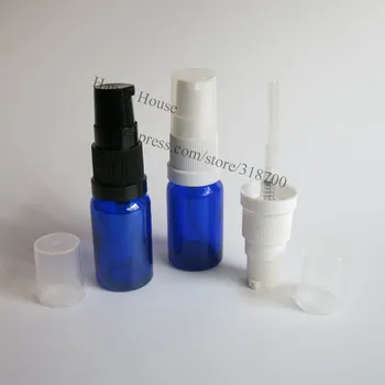 

360 x 10ml Cobalt bue Glass Cream Bottle,10cc Glass Essential Oil Bottle With Pump.1/3oz Glass Container