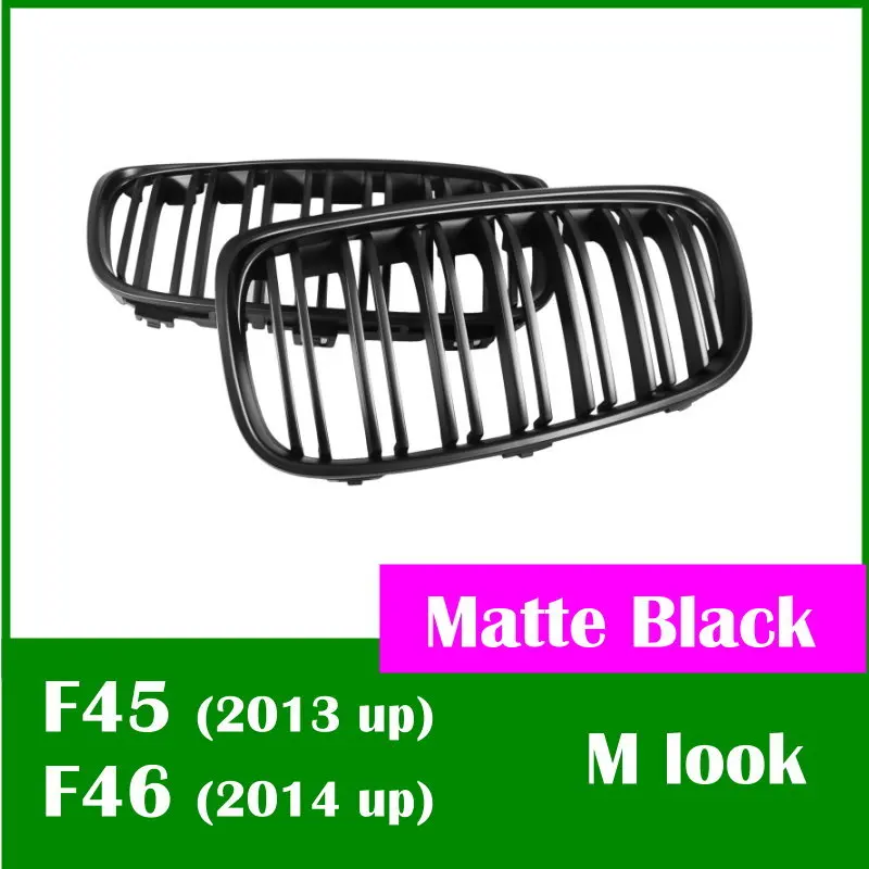 Тире решетка на бампер м выглядеть для bmw F45 F46 гриль Матовый Черный 2013