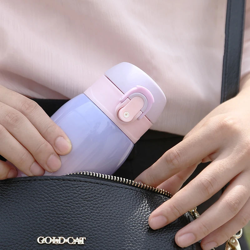 Tanie Jeden 260 320ml termosy Lady Thermos gradient Lock Thermos Mini Tumbler SUS 304 przyjazne dla środowiska Belly Cup śliczne butelki