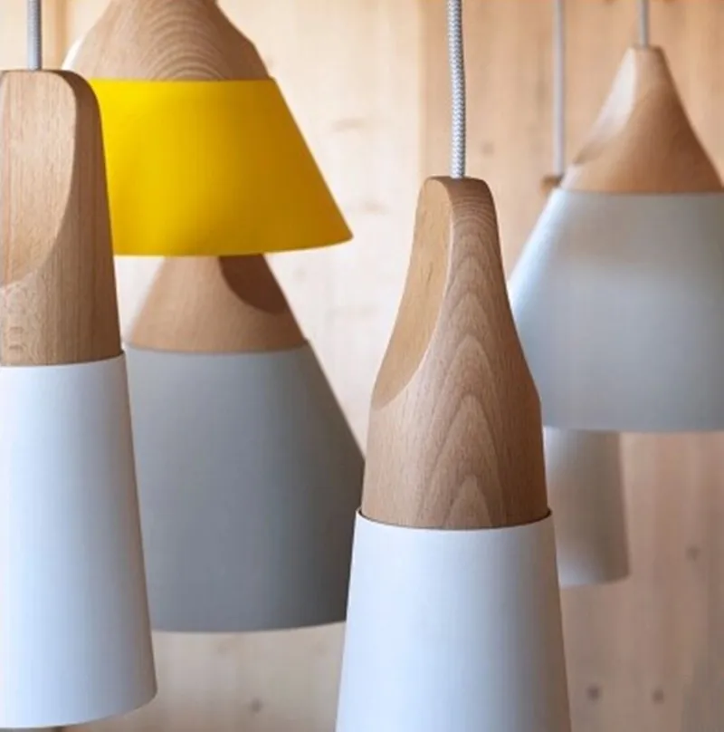 Pendiente lámparas de techo luces skrivo diseño de madera y aluminio restaurante bar café comedor llevó.jpg