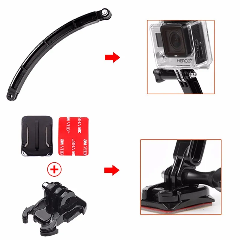 Go-Pro-Accessories-Bicycle-Helmet-Extension-Arm-Front-Mount-Bundle-for-Gopro-Hero-4-3-3+-2-1-Xiaomi-Xiomi-Yi-Sjcam-Sj4000-Tripod (3)