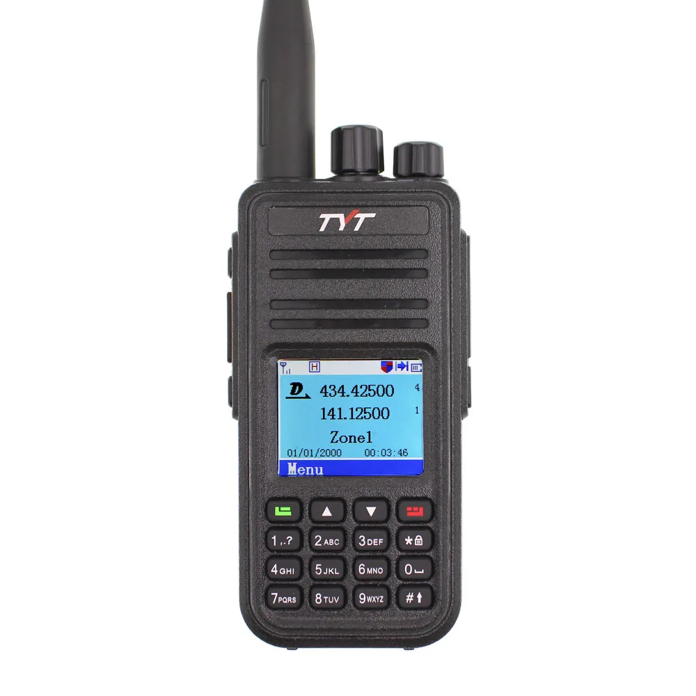 TYT MD-UV380 Двухдиапазонная рация радио MD-380 VHF UHF MD380 цифровой DMR двухстороннее радио Двойное время Dlot трансивер