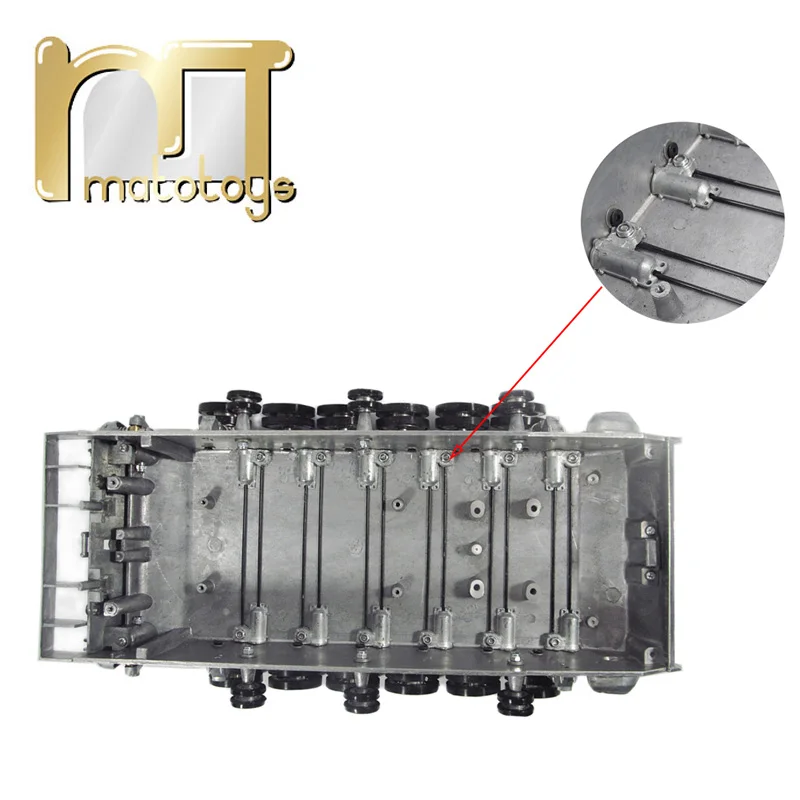 Mato металлический робот танк шасси комплект с торсионной подвеской и колесами для 1:16 rc Panzer III Stug III танк