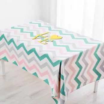 Геометрический узор покрытие стола красочные волна скатерть с рисунком хлопок белье домашняя скатерть декор столовая