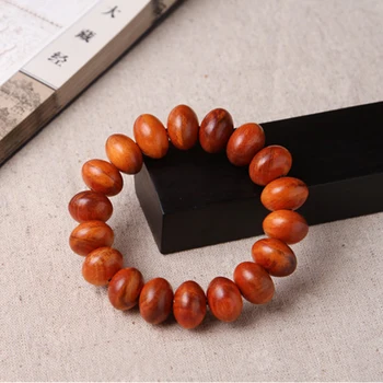

1.5cm Tibetan Buddhist Raja Kayu Wood Sandalwood Prayer Beads Mala Buddha Bracelet Rosary Wooden Bangle High QualityJewelry