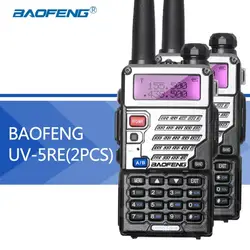 2 шт. Baofeng UV-5RE рация Dual Band 1800 мАч батареи длительным временем ожидания UV5R обновленная версия UHF VHF Любительское CB радио
