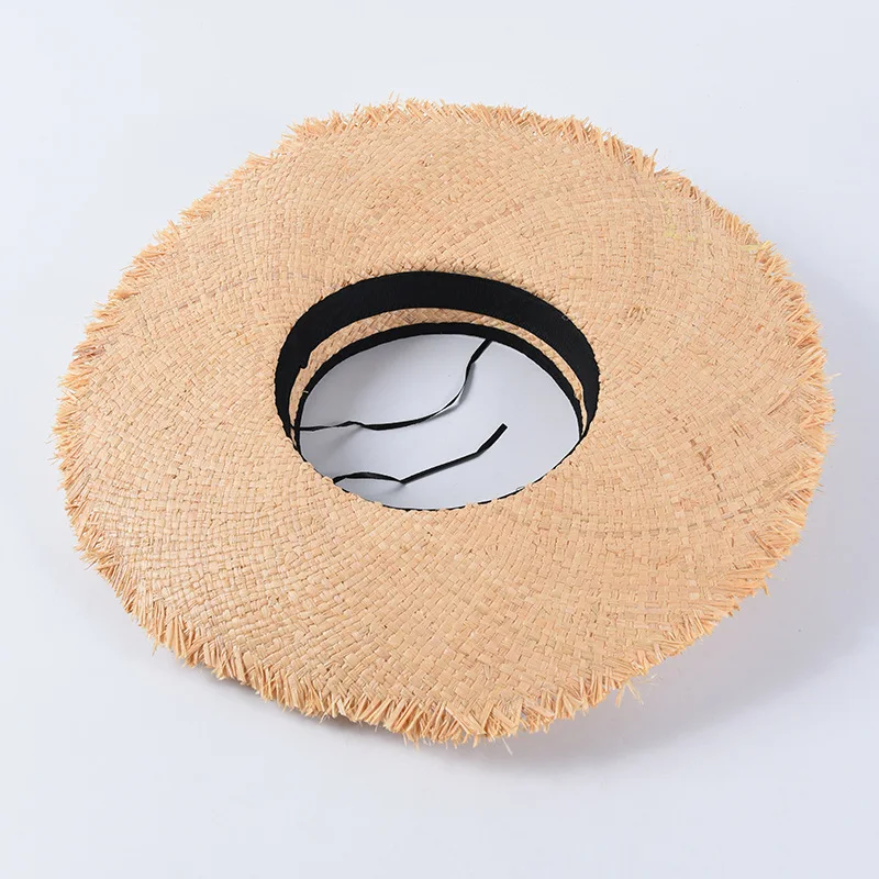 Женская пляжная шляпа Raffia летняя соломенная с козырьком оптовая продажа