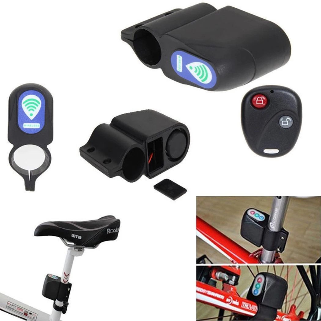 Wireless Alarm Lock Bicycle Bike Security System With Remote Control Anti-Theft*