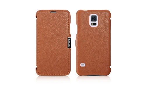 Icarer для Galaxy S5 флип-чехол из натуральной кожи чехол-бумажник для samsung Galaxy S5 G900 Магнитный чехол-книжка с отделениями для карт защитная сумка - Цвет: Brown