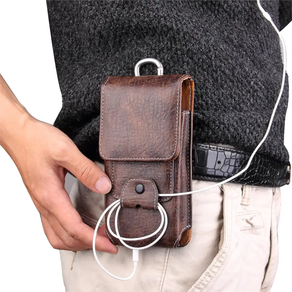 Универсальный кошелек, кожаный чехол для Xiaomi Redmi K20 6 Pro 7A 5A 4X 4A 3X поясная сумка Магнитная кобура Зажим для ремня чехол для телефона