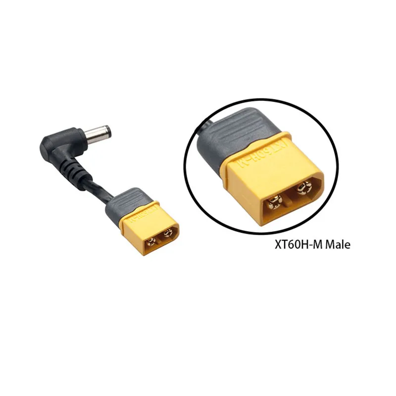 XT60 Male Plug DC 5.5mm2.5mm20mm Male Adapter for FPV Lipo Battery Fatshark Goggles (4)