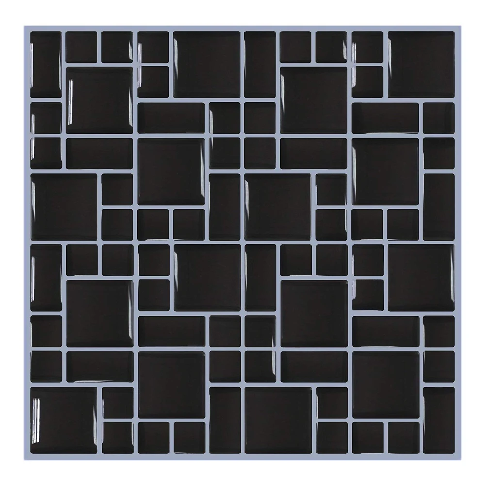 Home Building Glass Tile Kitchen Backsplash Idea Bath Shower Wall Decor Teal Gray Wave Marble Interlocking Pattern Art Mosaics