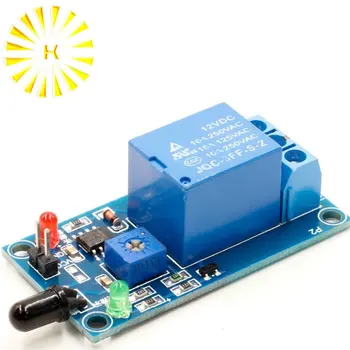

1PCS Flame Sensor Module 12V Relay Module Flame Fire Detection Fire Alarm Connector