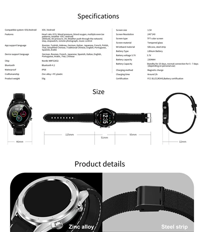 Dehwsg DT28 smart watch P68 Водонепроницаемый Фитнес ЭКГ пульсометр Монитор артериального давления шагомер для измерения физической активности Носимых устройств