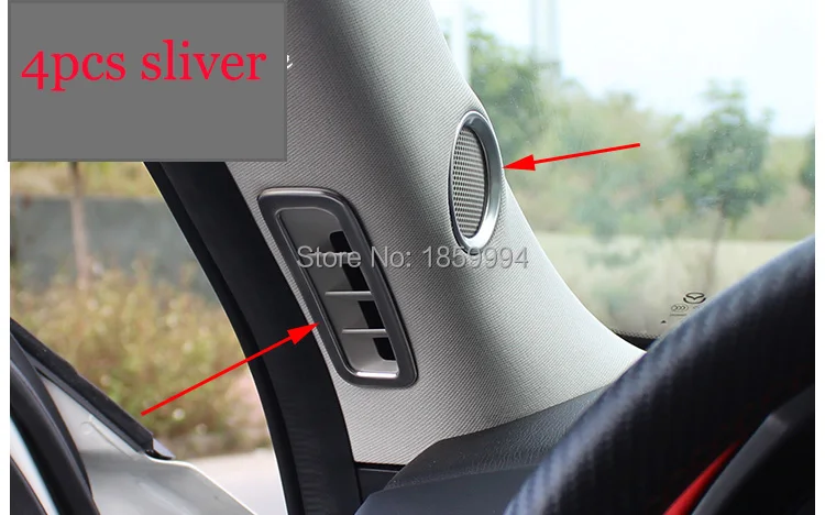 

FOR 2017 2018 2019mazda cx-5 cx5 KF front window A middle air outlet speaker cover frame sticker matte