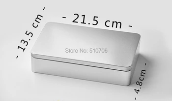 

Free Shipping+Wholesale big size rectangle silver tin box plain metal storage case bin box,100pcs/lot