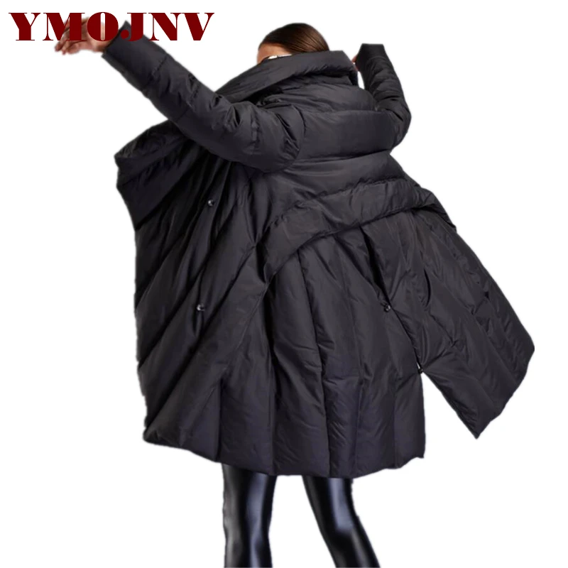 Новое поступление 2019 женские зимние куртки YMOJNV накидка парка женская утепленная