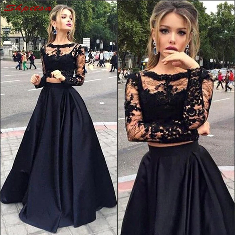 Zwarte Moeder van de Bruid Jurken voor Bruiloften Lace Lange Mouw Avond Bruidegom Godmother Jurken Zwarte Moeder van de Bruid Jurken voor Bruiloften Lace Lange Mouw Avond Bruidegom Godmother Jurken