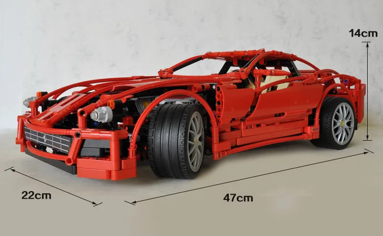 Продажа Техника Decool 3333 гоночный автомобиль F1 599 GTB Fiorano 1327 шт. RC F1 совместимый legoly technic 8145