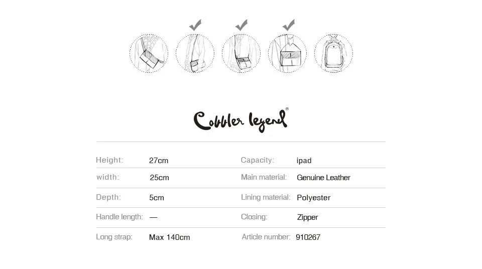 Cobbler Legend бренд новая деловая мужская сумка-почтальонка ручные сумочки из коровьей кожи мужская сумка через плечо сумки через плечо